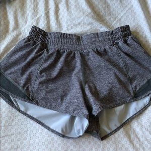 LULULEMON heathered gray hotty hot short